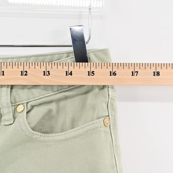 Tory Burch Jeans Womens Size 28 Alexa Cropped Skinny Leg Green Mid Rise Denim - Picture 12 of 13